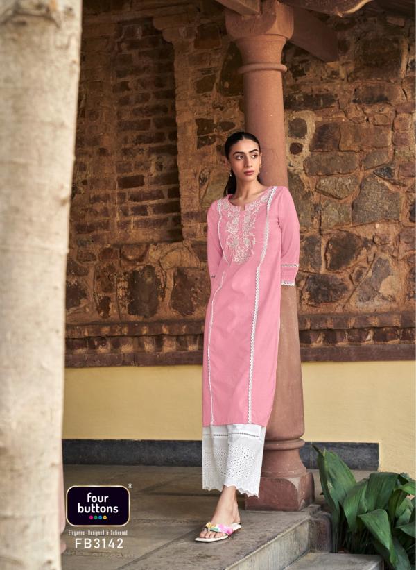 Four Buttons Banyan Tree 3 Fancy Kurti With Bottom Collection